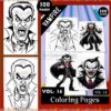 Coloring Pages Vampire VOL 16! – 100 Unique & Adorable Designs for All Ages