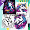 Unlock a Universe of Color with Unicorn Coloring Pages for all ages VOL 7