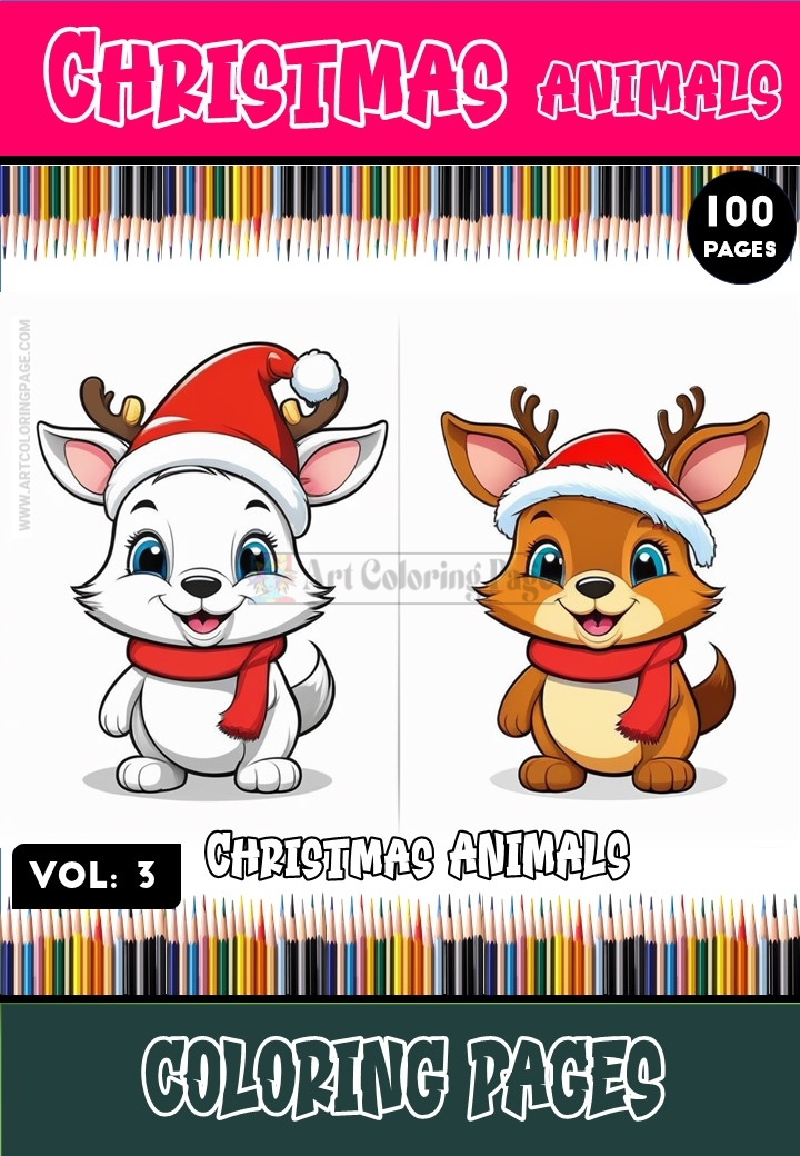 Holiday Fun for Little Ones: Christmas Animals to Color - Download