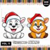 Have fun with the kids this holiday season: Christmas Animal Coloring Pages - Printable!