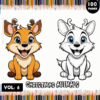 Two cartoon animals with cheerful expressions, labeled as 