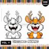 Create a Magical Christmas Atmosphere Festive Animal Coloring Page for Kids