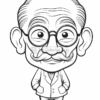 A cartoon character of an elderly man with glasses, a mustache, and a lab coat, smiling while standing with hands on his hips.