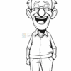 A cheerful, plump elderly man with glasses and a big smile, standing casually with his hands in his pockets.