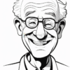 An elderly man with glasses and a warm smile, wearing a collared shirt and jacket.