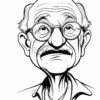 An elderly man with glasses, a rounded nose, and a thoughtful expression, depicted in a cartoonish style.
