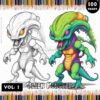 Embark on Extraterrestrial Adventures with Aliens Coloring Vol 1!