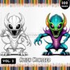 Explore Extraterrestrial Wonders with Alien Colouring Pages Vol 2!