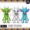 Embark on an Interstellar Coloring Adventure with Aliens Coloring Page Vol 4!