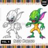 Embark on a Cosmic Coloring Odyssey with Alien Coloring Pages Vol 5!