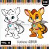 Immerse Yourself in Creativity with Animals Heroes Coloring Pages Vol. 11!