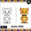 Coloring book cover featuring cartoon animals ready for coloring. Free coloring pages available at artcoloringpage.com.