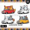 Dive into a World of Whimsy with Animals Cartoon Cars Coloring Pages Vol 6!