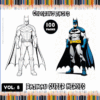 Batman coloring pages from a free coloring book featuring illustrations of Batman, suitable for artcoloringpage.com.