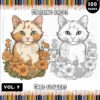 Unleash Laughter with Funny Cat Coloring Pages Vol. 9!