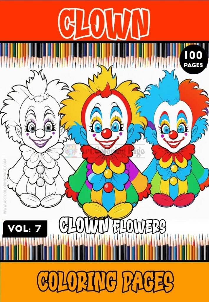 Immerse Yourself in Delight with Cute Clown Coloring Pages Vol. 7!
