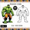 Unleash the Power: Hulk Coloring Sheets Vol1-100 Pages of Instant Adventure