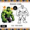 Experience the Power: Free Hulk Coloring Pages - Instant PDF Download!