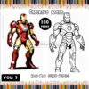 Unleash Your Inner Superhero: Iron Man Coloring Book Vol 3 Instant Download