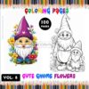 Elevate Your Creativity with Gnome Flowers Coloring Pictures Vol 8!