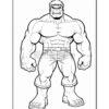 A muscular, angry cartoon character with green skin, short hair, and wearing shorts, resembling a classic superhero.