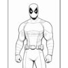 A muscular superhero in a black and red costume with a mask, standing confidently with crossed arms.