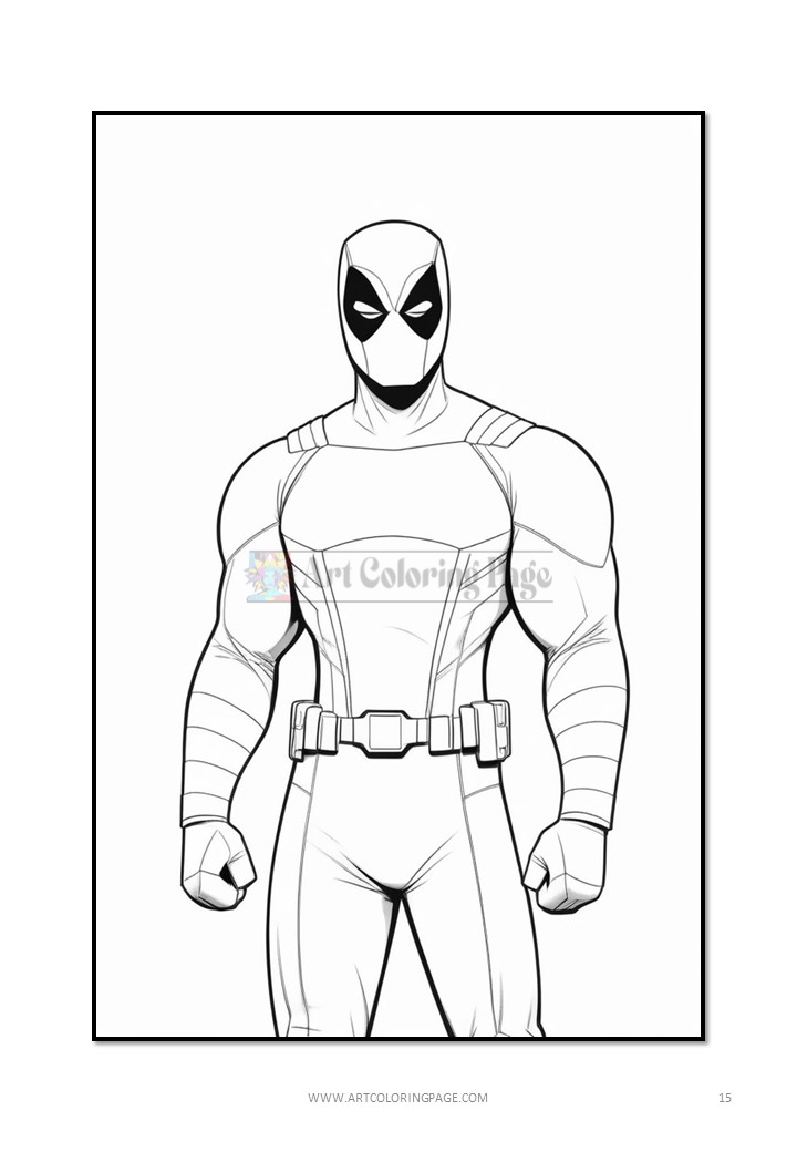 A muscular superhero in a black and red costume with a mask, standing confidently with crossed arms.