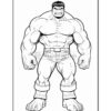 A muscular, cartoon-style character with green skin, wearing pants and boots, stands confidently with arms crossed.