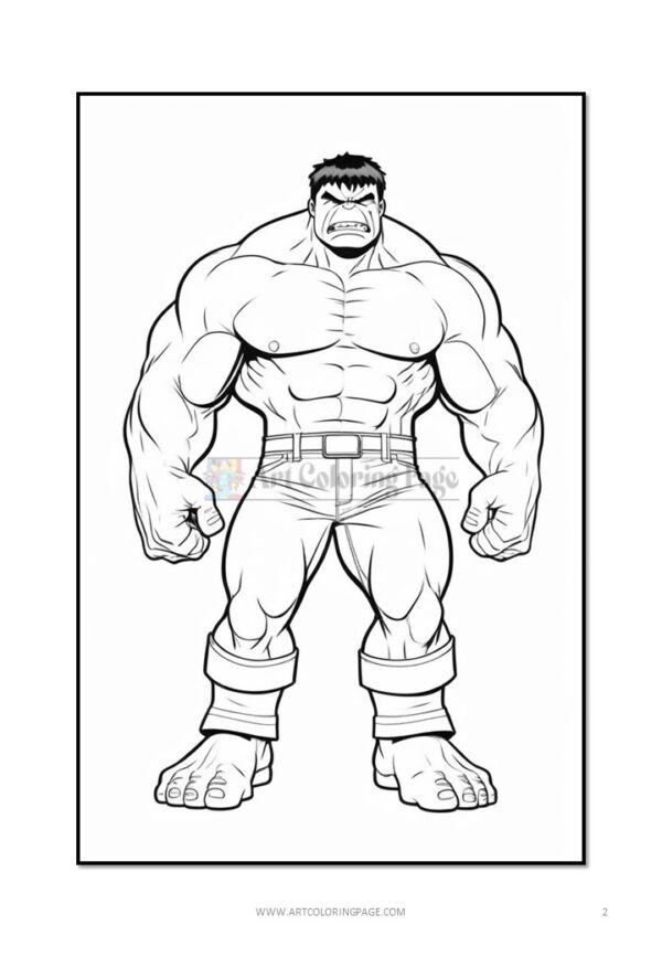 A muscular, cartoon-style character with green skin, wearing pants and boots, stands confidently with arms crossed.