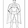 Superman, a muscular hero in a cape with an iconic 'S' logo on his chest, stands confidently with his arms crossed.