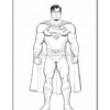 Superman standing confidently with hands on his hips, wearing his iconic cape and emblem on his chest.