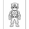 A cartoon superhero with a blue costume and an 'A' symbol on his chest, standing confidently with a serious expression.