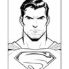 Superman with a serious expression, wearing his iconic costume featuring the 