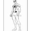 Spider-Man in a dynamic pose, wearing his classic red and blue suit with black web patterns and a spider emblem on his chest.
