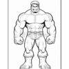 A muscular green superhero with a fierce expression, wearing shorts, ready for action.