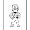 Line art of a superhero with an 
