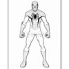 Spider-Man in a dynamic pose, featuring his iconic web-patterned suit with a spider emblem on his chest.