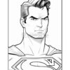 Superman, depicted with a serious expression, wearing his iconic suit featuring the