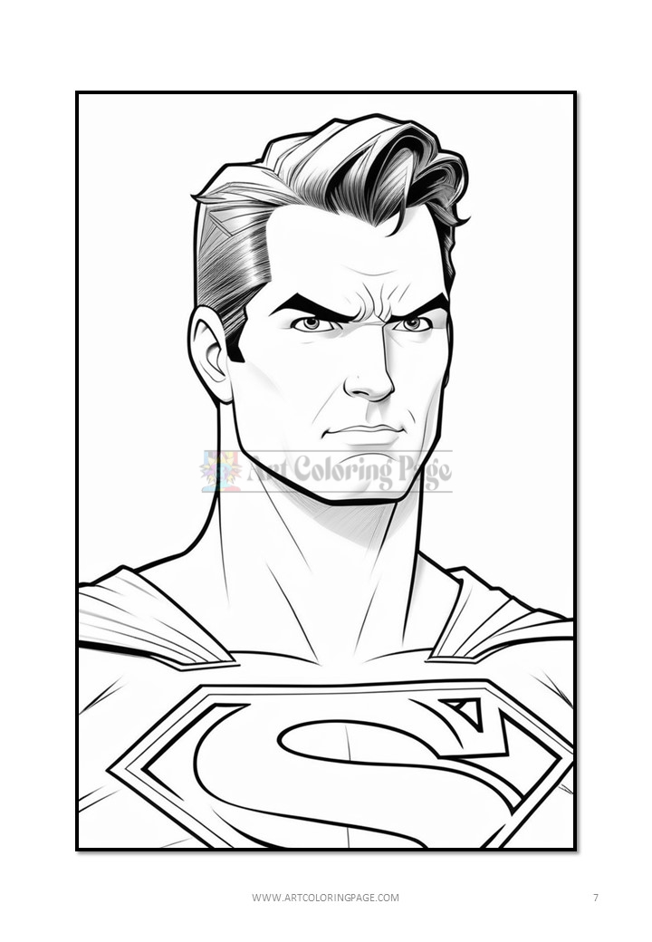 Superman, depicted with a serious expression, wearing his iconic suit featuring the "S" emblem on his chest.