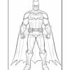 Batman standing confidently in a superhero pose, wearing his iconic dark suit, cape, and cowl.