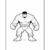 Hulk, a muscular green character with an angry expression, stands firmly with his fists clenched.
