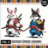 Samurai Animal Warrior coloring page featuring two characters in traditional attire, part of a free coloring book series at artcoloringpage.com.