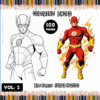 The Flash coloring book featuring free coloring pages and 100 pages of superhero designs from artcoloringpage.com.