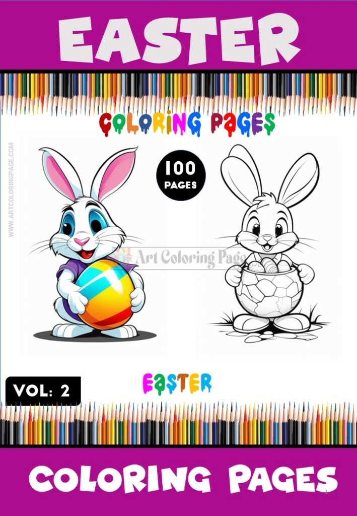 Celebrate Spring with Easter Bunny Colouring Pages Magic! Vol: 2