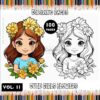 Anime Magic: Anime Girl Coloring Page Vol 11