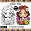 Radiant Dreams: Girl Coloring Pages Vol 4