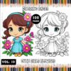 Adorable Adventures: Cute Coloring Pages for Girl Vol 10