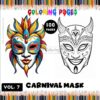 Carnival Mask Coloring Images