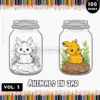 Unveil a World of Imagination with "Animal in Jar Coloring Sheets Vol:3"