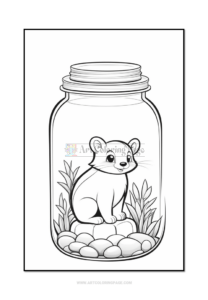 Unveil a World of Imagination with "Animal in Jar Coloring Sheets Vol:3"